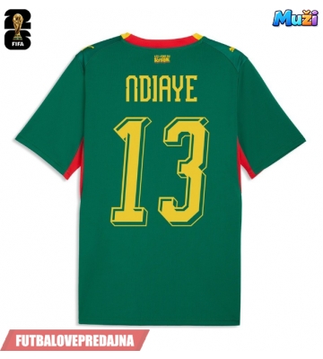 Lacne Muži Futbalové dres Senegal Iliman Ndiaye #13 MS 2026 Krátky Rukáv - Preč